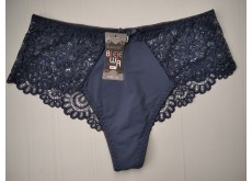 Трусики бразилиана Biweier высокая посадка кружево синий XL 50\52 1941