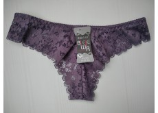 Трусики стринги Biweier кружевные сиреневый XL 44\46 826