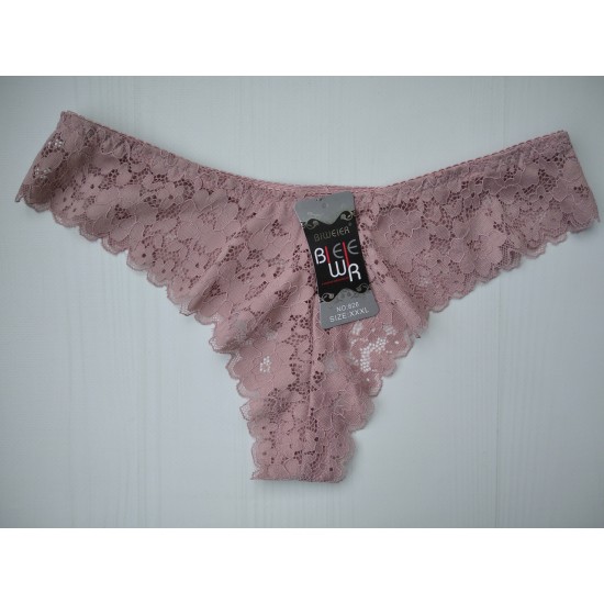 Трусики стринги Biweier кружевные пудровый XXXL 48\50 826 Трусики стринги Biweier кружевные пудровый XXXL 48\50 826