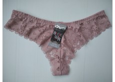 Трусики стринги Biweier кружевные пудровый XXL 46\48 826
