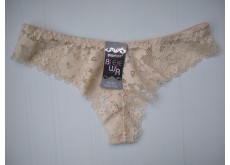 Трусики стринги Biweier кружевные бежевый XXL 46\48 826