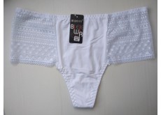 Трусики стринги Biweier высокая посадка кружево белый XXL 54 659