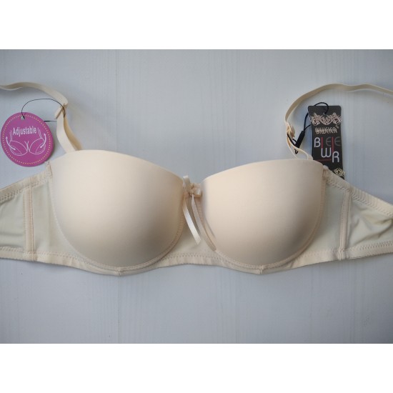 Бюстгальтер Biweier анжеліка, пуш-ап з силіконовими стрічками бежевий 90С 3189 Бюстгальтер Biweier анжеліка, пуш-ап з силіконовими стрічками бежевий 90С 3189