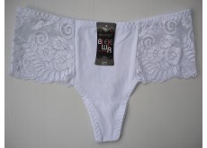 Трусики стринги Biweier высокая посадка кружево белый XL 50\52 639
