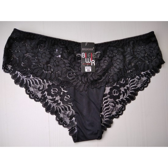 Трусики Biweier кружевные черный XХXL 50-52 633