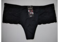 Трусики стринги Biweier высокая посадка кружево черный XL 50\52 310