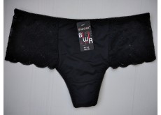 Трусики стринги Biweier высокая посадка кружево черный XXL 54 310