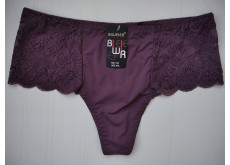 Трусики стринги Biweier высокая посадка кружево фиолетовый темный XXL 54 310