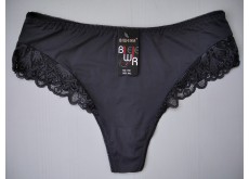 Трусики стринги Biweier высокая посадка кружево хаки темный XXL 54 768