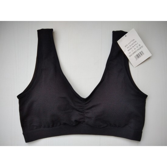Топ Blue Rose хлопок черный батал 6XL 30497