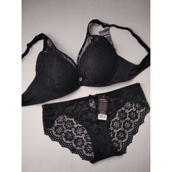 Комплект Biweier кружевной с корректором черный 85В 83997