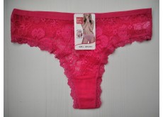 Трусики стрінги UOKIN бавовна мереживні малиновий L 44 1931