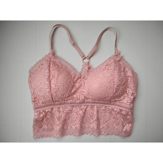 Топ браллет кружевной пудровый L