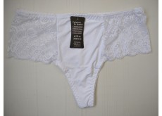 Трусики стринги Biweier высокая посадка кружево белый XL 50\52 310