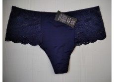 Трусики стринги Biweier высокая посадка кружево синий XXL 54 310