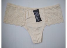 Трусики стринги Biweier высокая посадка кружево бежевый XL 50\52 310