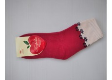 Носки женские теплые Корона махра красный 37-42 2104