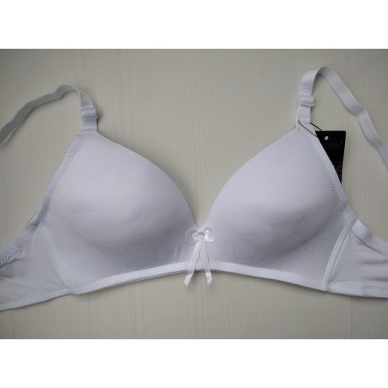 Бюстгальтер Biweier базовий гладкий без кісточок білий 75В 30527
