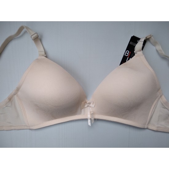 Бюстгальтер Biweier базовий гладкий без кісточок бежевий 75В 30527