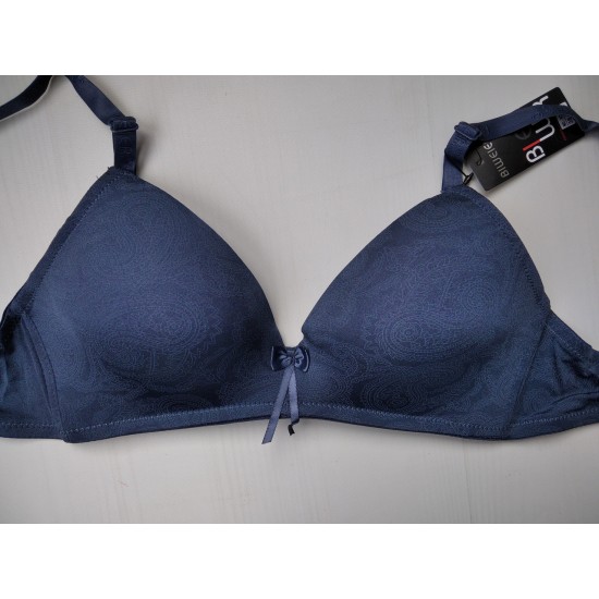 Бюстгальтер Biweier базовий гладкий без кісточок темно синій 80В 30527
