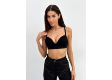 Бюстгальтер Ouno без косточек гладкий черный S\M 7514