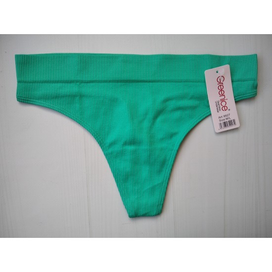 Трусики стрінги Greenice безшовні рубчик зелений 46-48 M\L 9927