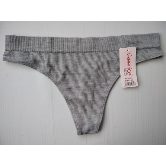 Трусики стринги Greenice бесшовные рубчик серый 48-50 L\XL 9892