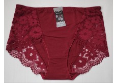 Трусики Biweier хлопок с кружевом бордовый XXXXL 54 8068