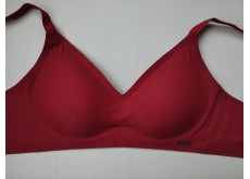 Бюстгальтер Beisdanna бесшовный рубчик без косточек бордовый 80В