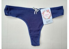 Трусики стрінги Kokowei бавовна рубчик синій L 44