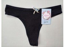 Трусики стрінги Kokowei бавовна рубчик чорний L 44