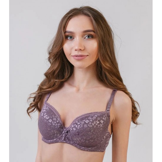 Бюстгальтер Venus на тонком поролоне сливовый 90D 6837