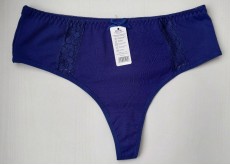 Трусики стрінгі Nadizi із завищеною талією бавовна синій темний XL 50 931