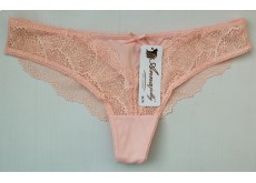 Трусики бразиліана Annajolly мереживні персиковий L 9576