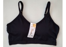 Топ Beisdanna гладкий на тонких бретелях с чашечкой рука адама черный L 9985