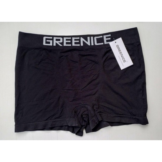 Мужские боксеры Greenice бесшовные черный с серым поясом M\L 4811
