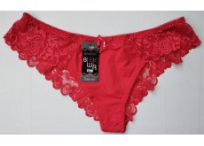 Трусики бразилиана Biweier кружевные красный XXL 48\50 1909