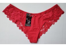 Трусики бразилиана Biweier кружевные красный XL 46\48 1909