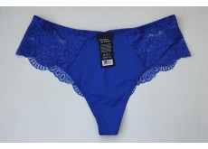 Трусики бразилиана Biweier высокая посадка кружево синий L\XL 48\50 2816