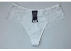 Трусики бразилиана Biweier высокая посадка кружево молочный L\XL 48\50 2816