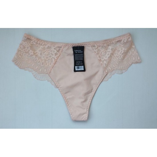 Трусики бразилиана Biweier высокая посадка кружево персиковый XL\XXL 50\52 2816 Трусики бразилиана Biweier высокая посадка кружево персиковый XL\XXL 50\52 2816