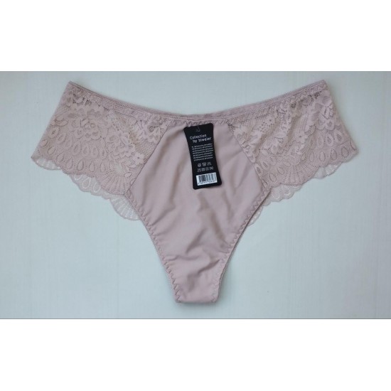Трусики бразилиана Biweier высокая посадка кружево пудровый XXL\XXXL 52\54 2816 Трусики бразилиана Biweier высокая посадка кружево пудровый XXL\XXXL 52\54 2816