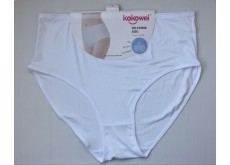 Женские трусики Kokowei микрофибра рубчик белый батал 4XL