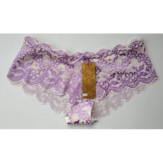 Трусики шортики Annajolly кружевные сиреневый L 7316