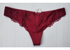 Трусики бразиліана Annajolly мереживні бордовий L 9576