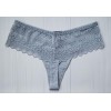 Трусики стринги хлопок Biweier высокая посадка кружево серый XXXXL 52 9997