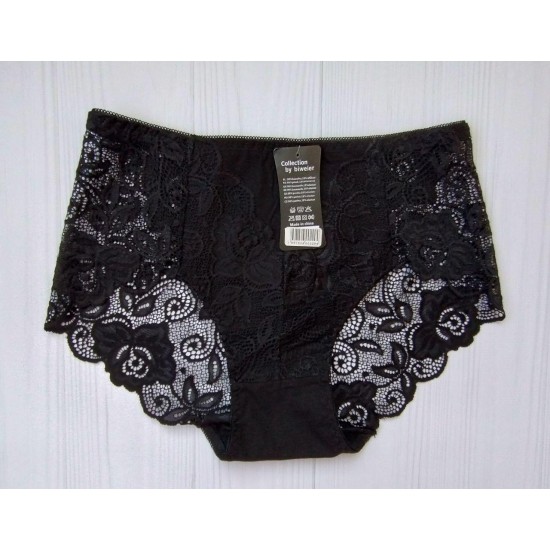 Трусики Biweier хлопок кружево черный 3XL 52\54 220