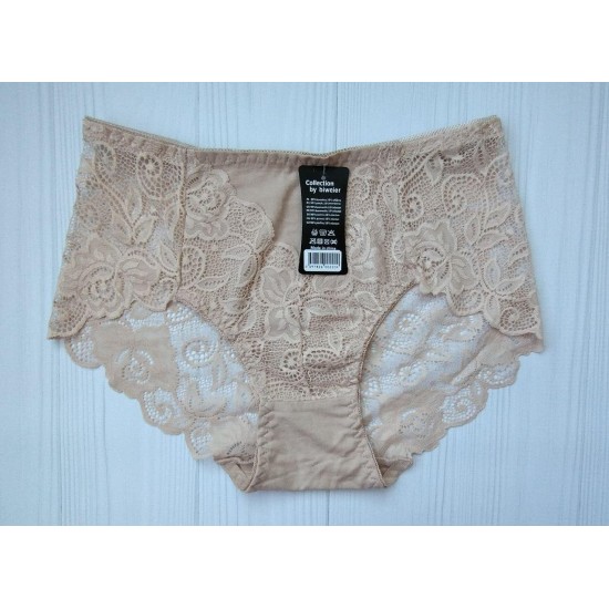 Трусики Biweier хлопок кружево бежевый XXL 50\52 220 Трусики Biweier хлопок кружево бежевый XXL 50\52 220
