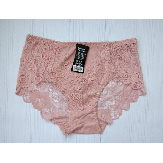 Трусики Biweier хлопок кружево пудровый 3XL 52\54 220 Трусики Biweier хлопок кружево пудровый 3XL 52\54 220
