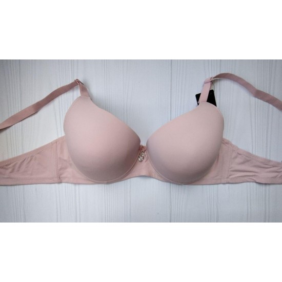 Бюстгальтер Fnniss гладенький з пушап пудровий 90D 679